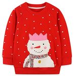 Girls Christmas Sweatshirt for Kids Cotton Top Casual Jumper Girl T Shirt Toddler Clothes Long Sleeve Pullover Winter Spring Age 9-10 Years