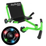EzyRoller Classic Ride On Scooter for Kids Ages 4+ - Lime Green LED Limited Edition
