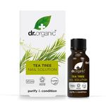 Dr Organic Tea Tree Nail Solution, Purifying, Conditioning , Mens, Womens, Natural, Vegan, Cruelty-Free, Paraben & SLS-Free, Recyclable & Recycled Ocean Bound Plastic, Certified Organic, 10ml