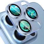 imluckies for iPhone 13 Pro/iPhone 13 Pro Max Camera Lens Protector, Integrated Aluminum Alloy with 9H Tempered Glass Metal Camera Cover [Shockproof][Anti-Scratch][Easy Installation], Blue