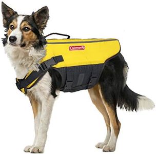 Coleman High Visibility Lifejacket for Small to Large Dogs, Yellow, Size Medium / 5" x 16" x 3"'