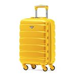 Flight Knight Lightweight 4 Wheel ABS Hard Case Small Suitcase Approved for Over 100 Airlines Including easyJet, British Airways, Ryanair, Jet2, Emirates & Many More - Carry On 55x35x20cm