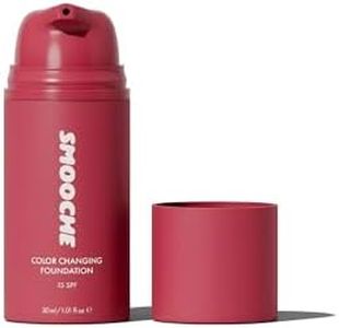 Smooche Color Changing Foundation - Skin Tone Adapting Liquid Foundation for Women, Self Adjusting Natural Finish, Blurs Imperfections & Fine Lines, SPF 15, All Skin Types, 1.01 Fl Oz