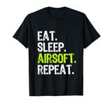 Eat Sleep Airsoft Repeat Air-Soft Funny Cool T-Shirt