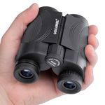 USCAMEL 12x25 Compact Binoculars for Adults＆Kids High Power with 16.5mm Large Eyepieces, BAK-4 Prism＆FMC Lens, Waterproof Mini Binoculars Bird Watching, Concerts, Sport Events, Outdoor Travel