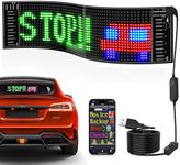 QBZDOUA LED Matrix Panel 14.6x3.6” Led Display Board Portable RGB Panel 16X64 Pixel Text Graffiti Animation Music Full Color Scrolling Led Sign