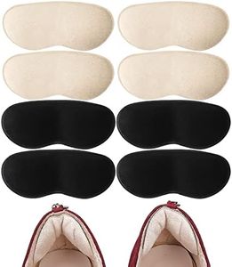 Sibba 4 pares de agarres de talón añaden volumen adicional plantillas de espalda para zapatos sueltos, almohadillas de cojín para zapatos antiampollas rellenos para zapatos que son demasiado grandes