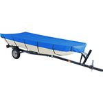 iCOVER 16ft Jon Boat Cover- Water Proof Heavy Duty Trailerable Jon Boat Cover,Fits Jon Boat 16ft Long and Beam Width up to 75in, Blue Color, JB6202C-1