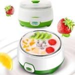 Kwinto Yogurt Maker Machine, Stainless Steel Inner Container Electric Yogurt Maker Portable 15 Watts Electric 900ml Automatic Curd & Yogurt Maker, Dahi Maker (Multicolor)