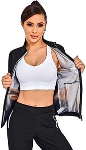 REEDBEEK Sauna Suit Weight Loss Hot Sweat Suits Sauna Pants with Pockets Gym Workout Exercise for Women, Black, Medium