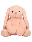 Mirada Cute Peach Bunny Soft Toy for Girls/Kids | Huggable Rabbit with Long Ears | Soft Stuffed Plush Animal | - 35cm