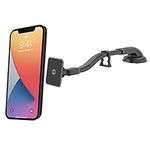 Mighty Mount Dashboard & Windshield Magnetic Phone Mount for Car - Simple Touch 360 Degree Flexible and Long Gooseneck Phone Holder Car Mount with Ultra Strong Magnets Compatible with iPhone Android