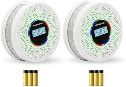 Yfwsrecinoe Upgraded Combination Smoke and Carbon Monoxide Alarm Detector, Dual Sensor Smoke Alarm&Carbon Monoxide Detector (Includes Battery)