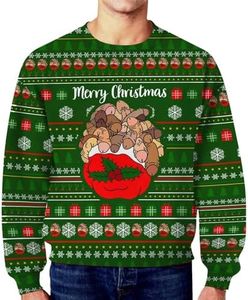 Mens Christmas Ugly Sweaters Funny 3D Graphic Dirty Dildos Secret Crewneck Sweatshirts Long Sleeve Pullover