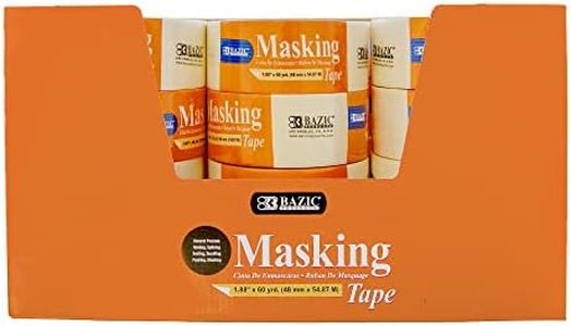 BAZIC Products General Purpose Masking Tape 1.88" X 2160" (60 Yards), Paper Tape Painting Decorating Labeling Art Crafts for Home Office, 24-Pack