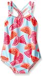 Osh Kosh Girls' Watermelon One Piece Swimsuit, Multi, 12M