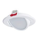 Nadair SL4-550CT- Ic Rated Dimmable Swivel Ultra Recessed Junction Box 550 Lumens, 3 Color Setting, 3000K,4000K,5000K LED Slim Panel Light