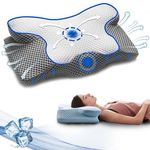 AURORAEcoLife Contour Memory Foam Pillow; Ergonomic Orthopedic Cervical Pillow for Neck and Shoulder Pain Relief; Ideal Side, Back and Stomach Sleeper Pillow; Bed Pillow with Removable Pillowcase