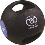 Fitness Mad 6kg Double Grip Medicine Ball - Blue