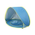 MEMOVAN Baby Beach Tent with Pool, Pop Up Portable Baby Shade Canopy 50+ UPF UV Protection Sun Shelter Summer Outdoor Tent for Aged 3-48 Months Baby Parks Backyard Beach Shade