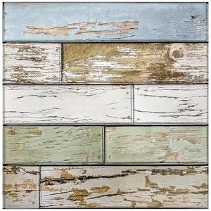 Commomy 10 Pcs 3D Faux Wood Panels Peel and Stick -11.8"x11.8" Ultralight Thin PVC 3D Wall Panels Shiplap Planks for Interio Walls Kitchen, Bedroom, Living Room, RV