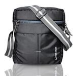 AA CREATION Messenger Cross Body Sling Bag For Men & Women - Utility & Essentials Bag For Travel, Office And Business - Organised, Spacious & Durable - Polyester - Unisex (Capacity-10 L) (Black)