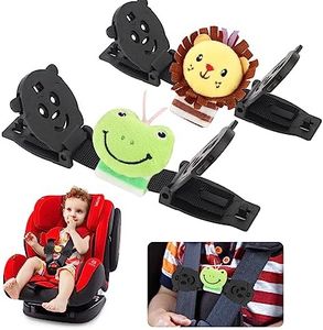 QOPAHI Anti Escape Car Seat Strap Baby Harness Chest Clip, Baby Safety Strap Prevent Kids Taking Their Arms Out of Child Car Seat/High Chairs/Strollers, Car Seat Safety Clip with 2 Dolls(2 Pack)