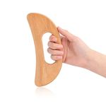 Body Gua Sha Tool Wooden Lymphatic Drainage Massager Gua Sha Massage Tool Muscle Scraping Massage Tool Wood Gua Sha Board with Hand Grip SPA Tool Body Sculpting Anti Cellulite Tool for Man and Women