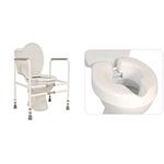 NRS Healthcare Free Standing Toilet Frame - Width and Height Adjustable with Novelle Portable Clip-On Raised Toilet Seat (Eligible for VAT relief in the UK)