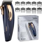 BaByliss XTP Hair Clipper - Professional Cordless Clippers for Men – Japanese Steel Blades, Lithium-Ion 85 Min Runtime, 45 Cutting Lengths, Grade 1-8, Ear Taper Guides, Hard Case, 7475DU