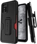 Ghostek IRON ARMOR Samsung Galaxy A02s Case with Belt Clip, Card Holder and Kickstand Heavy Duty Protection Rugged Protective Phone Cover Designed for 2020 Samsung A02s (6.5 Inch) (Smooth Matte Black)