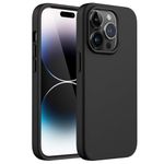 JETech Silicone Case for iPhone 14 Pro Max 6.7-Inch, Silky-Soft Touch Full-Body Protective Phone Case, Shockproof Cover with Microfiber Lining (Black)