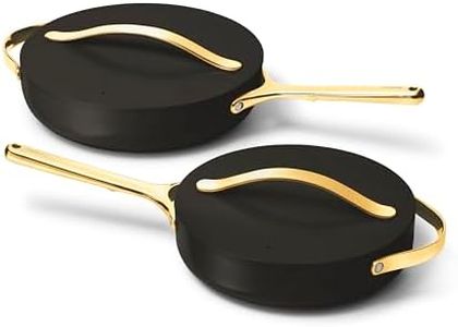 Caraway 10in (3qt) Saute Pan + 12in (4.5qt) Saute Pan Duo Black