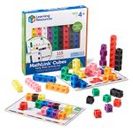 Learning Resources Early Math Mathlink Cube Activity Set, Math Cubes, Early Math Skills, 115 Pieces, Ages 4+