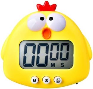 Digital Kitchen Timer Cute Animal Timer Large Screen Cooking Timer Clock for Time Strong Magnet Back Stand Loud Alarm Used for Time Management Exercise and Children's Learning (Chicken)