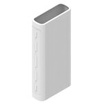 OBOE Silicon Soft Cover Case for Mi Power Bank 3i 20000 mAh Battery (White) [Power Bank NOT Included]