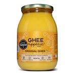 Ghee Appétit Organic Ghee 1062 ml/1 kg I Certified Organic I Free Range Grass Fed Ghee I Ghee Butter I Vegetarian I Ayurveda Ghee Recipe I Pure Clarified Butter I Artisan Ghee