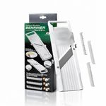 Benriner Mandoline Slicer, with 4 Japanese Stainless Steel Blades, BPA Free, 12.75 x 3.75-Inches