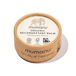 Mumanu Organic Decongestant Balm - with Fairtrade Ingredients - 20g - Sinus Relief, Blocked Nose, Nasal decongestant, Pregnancy Safe, Sore Throat, Hayfever