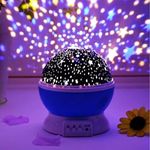 Toy Imagine Plastic Star Master Galaxy Night Projector Lamp 360 Rotating Led Starry Light with Moon, Ocean Wave & Astronaut Effects Battery Operated for Bedroom Dcor Gift for All Multicolor