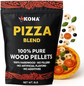 Kona Pizza Blend Wood Smoker Pellets, Intended for Ninja Woodfire Pizza Ovens, 100% Natural Hardwood - Rich Smoky Flavor - Ideal for Pizza Ovens, Smokers, and Smoker Tubes - 8 Pounds