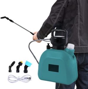 Electric Sprayer Garden Sprayer Backpack Sprayer 5L Large Capacity Garden Watering Sprayer Battery Powered Sprayer USB Rechargeable Pressure Sprayer 7.4V Watering Can With Handle Green