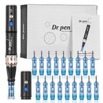 Dr.Pen A8S Professional Micro Needling Pen with 18 Pcs 12Pin 36Pin Replacement Needle Cartridges Dermapen, Wireless or Wired Mode 2 Mudules Derma Pen, 6 Speed Levels and 0-2.5 mm Depth Adjustable