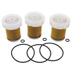 DVPARTS 3 Pcs Fuel Filter with 6A320-59930 6A320-58830 for Kubota B1410 RTV900 L320 B3030 B7400 L3800DT L3800F RTVX1120DW RTVX1140R RTVX900W PF9911 33830 with O-ring 6A320-59950 6A320-59940