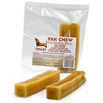 Treaby Himalayan Yak Chews for Dogs & Puppies 2Pk – Yak Milk Chews Dental Stick – Healthy Natural Dog Treats for Teeth & Bones Long Lasting Dog Treats