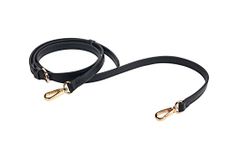 LIVE UP Purse Strap,Genuine Leather Purse Straps Replacement for Cross Body Bag HandBags, 1# Black, 1/2" x43"-51"(WxL)