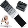 BECOJADDE Ankle Weights for Women Wrist Weights Set of 2 (2 lb Each) Adjustable Arm Leg Weight for Womens Men Suitable for Walking Swimming Running Pilates Yoga Gym, Gradient Black