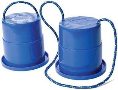 Just Jump It Set of 2 EZ Steppers - Active Indoor and Outdoor Activities for Kids - Can Stepper Toys - Blue