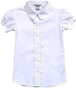 Bienzoe Niña Colegio Manga Corta Blanco Blusa XL