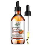 Hydra Naturals Pure Sweet Almond Oil - 100% Natural, Cold-Pressed, Hexane-Free, Moisturizing & Nourishing for Skin, Hair & Nails, Carrier Oil for Essential Oils With Dropper Bottle 120ml